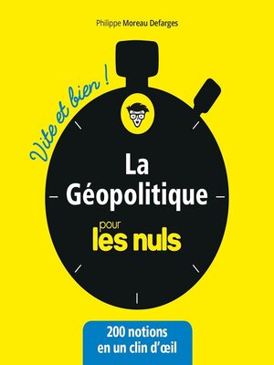 cover image of La géopolitique pour les Nuls--Vite et bien